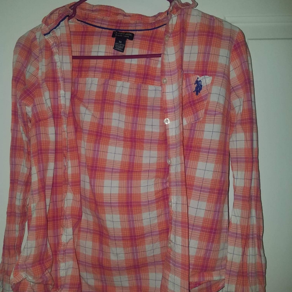 Pink Polo Flannnel